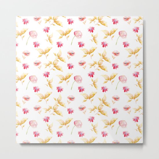 Delicate Floral Pattern 10 Metal Print