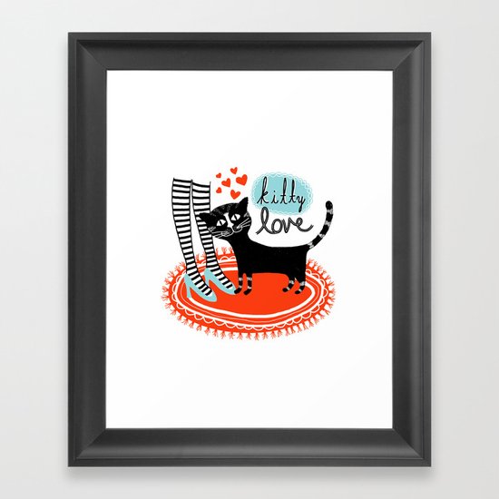 Kitty Love Framed Art Print