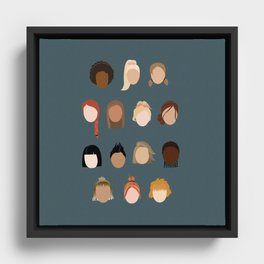 Faces Framed Canvas