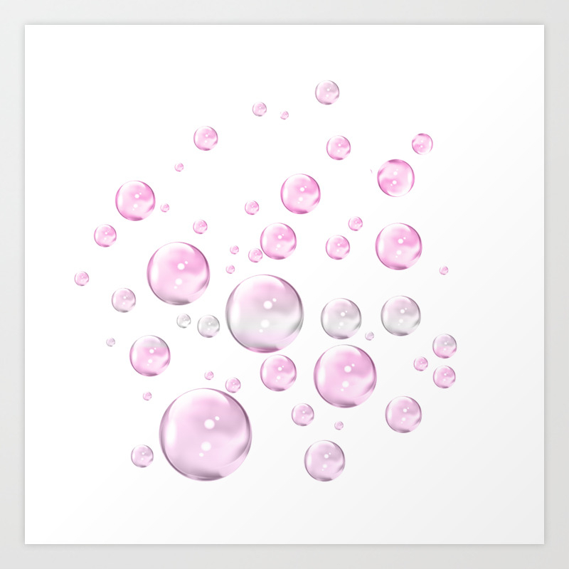 Pretty Pink Bubbles Art Print by Leatherwood Design | Society6