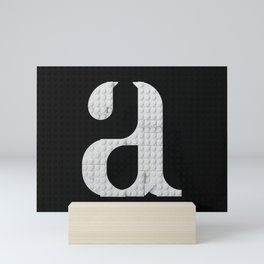 Lowercase serif a in Legobricks Mini Art Print