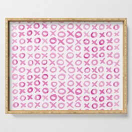 Xoxo valentine's day - pink Serving Tray