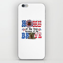 Veteran quote banner US flag 4th of July iPhone Skin