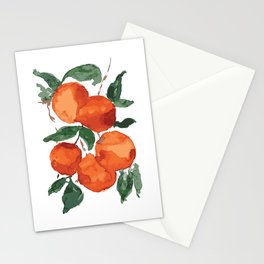 watercolor orange fruits Stationery Card
