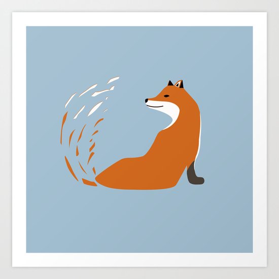 Fox Graphic Design Art Print