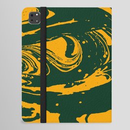 Green and Yellow Liquid Art iPad Folio Case