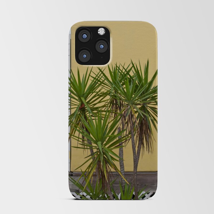 Palm meets Yellow Wall #1 #wall #art #society6 iPhone Card Case
