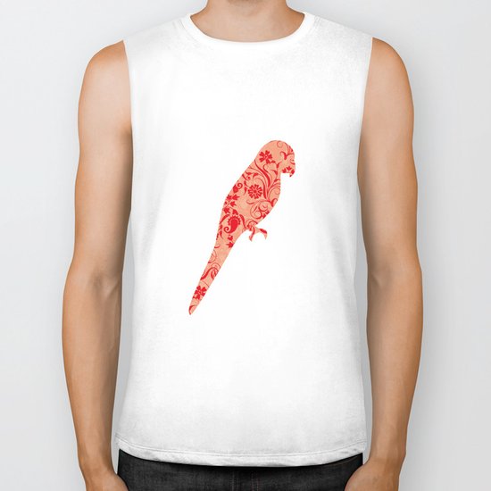 motif red flower 5 Biker Tank