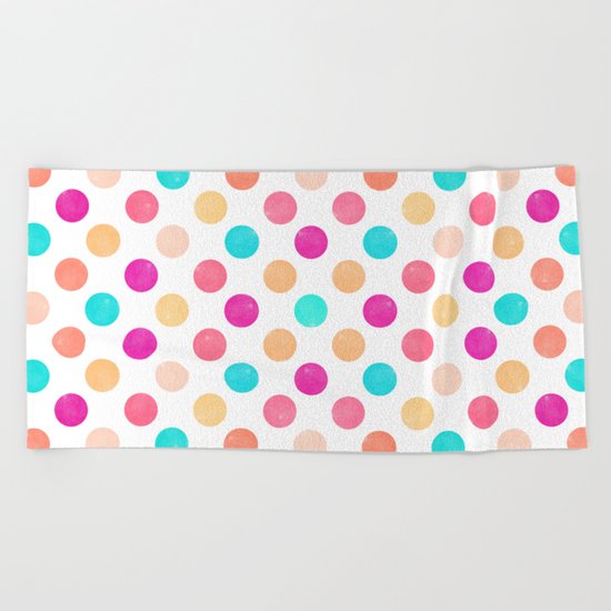 Dots Pattern VII Beach Towel