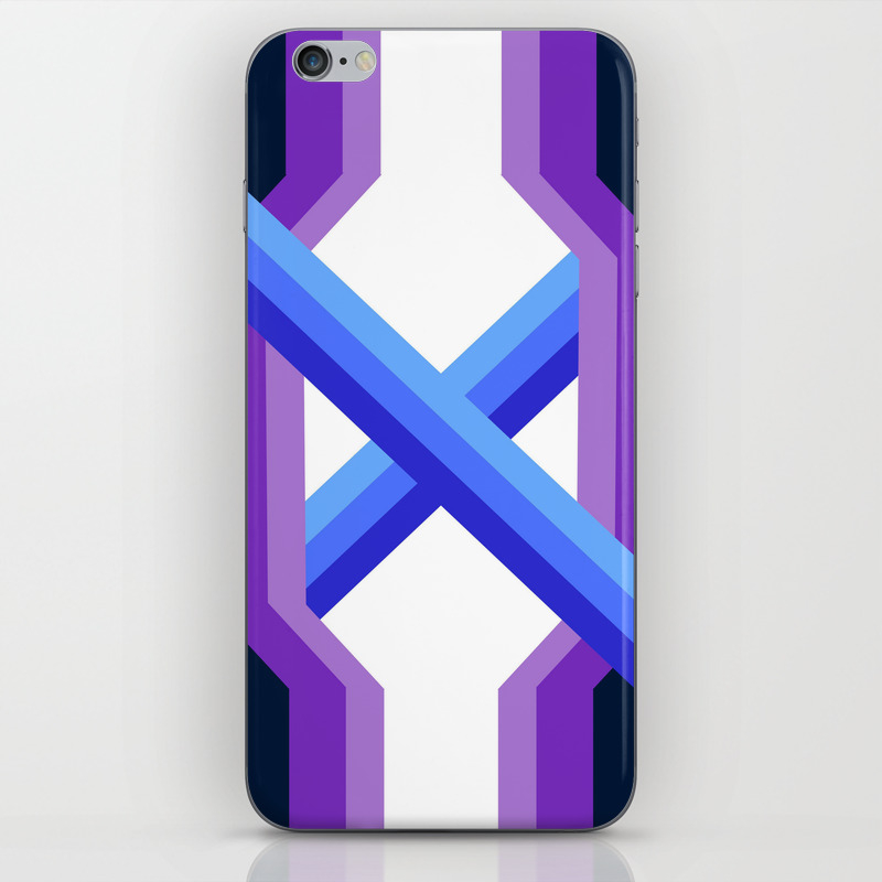 Indigo Violet Geometric Rainbow Iphone Skin By Vintagegroove