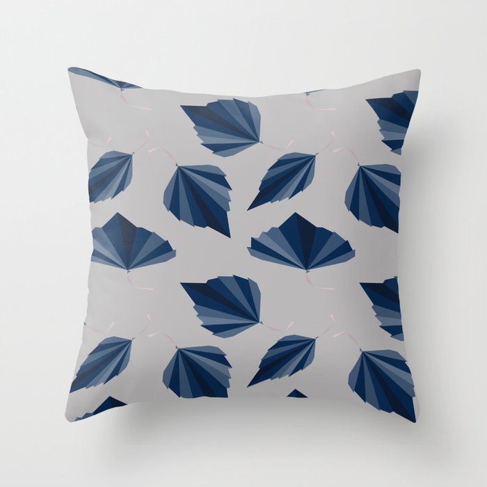 pattern with flowers and leaves Throw Pillow