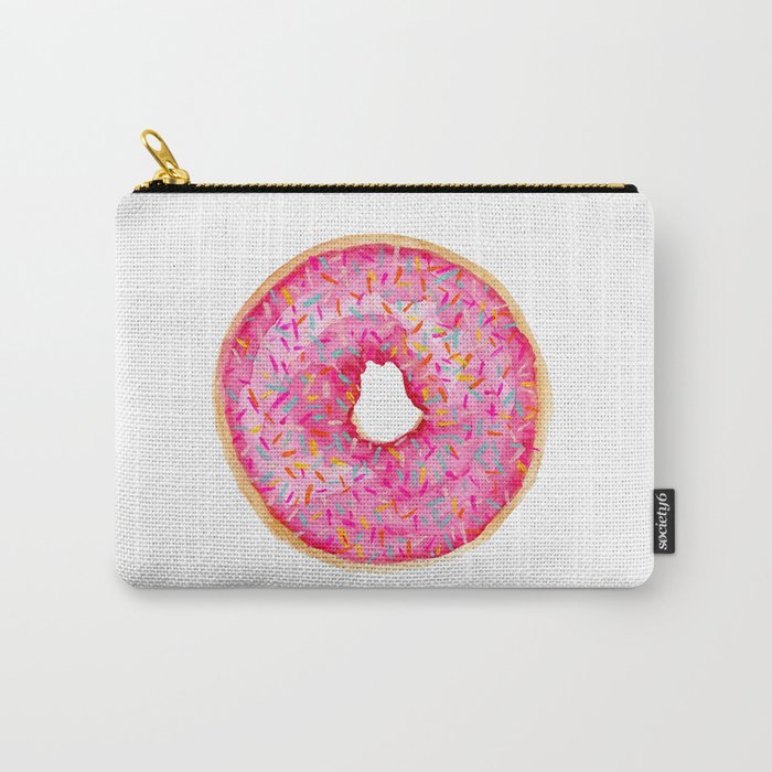 Pink Doughnut Carry-All Pouch