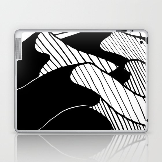 Abstract black and white sand desert Laptop & iPad Skin