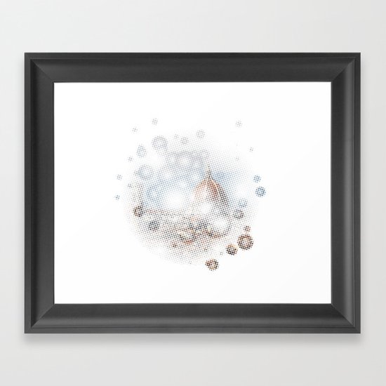 rain drops on Florence Framed Art Print