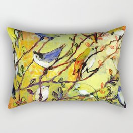 16 Birds Rectangular Pillow