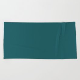 Teal blue background Beach Towel