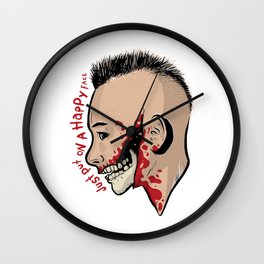 A Happy Face Wall Clock | Digital, Masking, Sadness, Autistic, Awareness, Anxiety, Mask, Mentalhealth, Autism, Drawing 