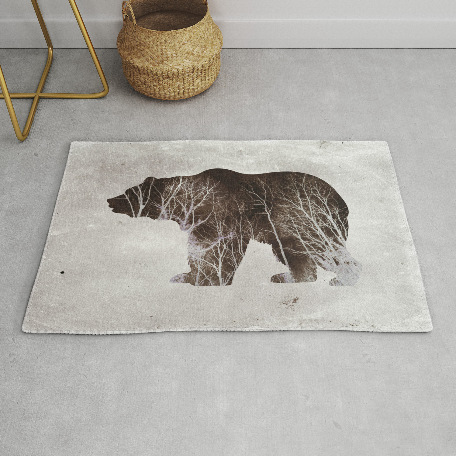 Bear In The Woods Rug By Miaomiaodesign Society6