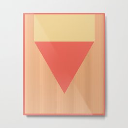 Red Triangle Metal Print