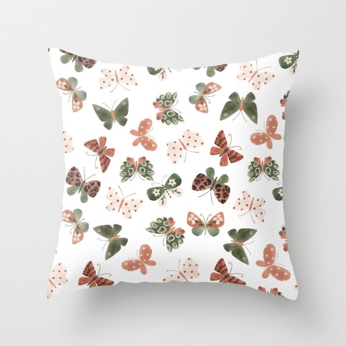 Butterfly Abstract Throw Pillow