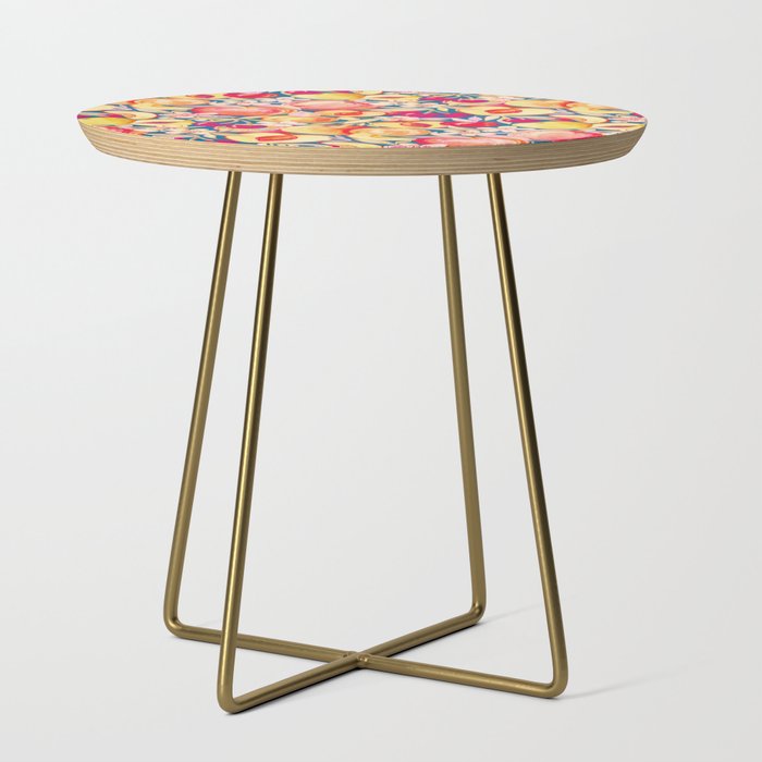 Retro Summer Cherries, Peaches and Apricots Side Table