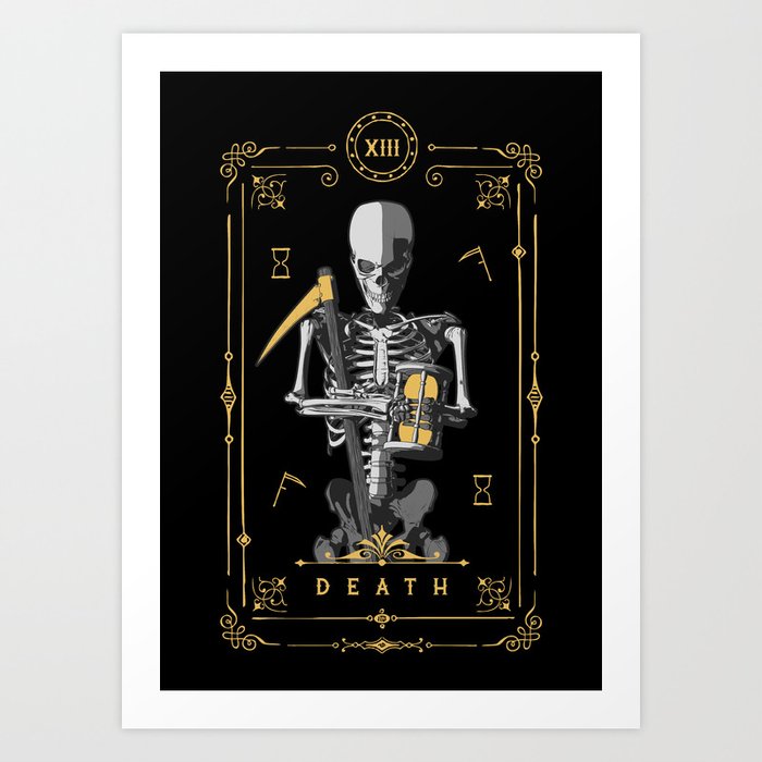 Death XIII Tarot Card Art Print