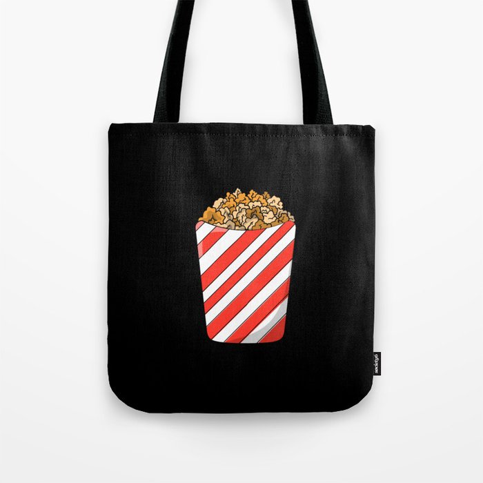 Funny and Cute Cartoon Caramel Popcorn Tote Bag