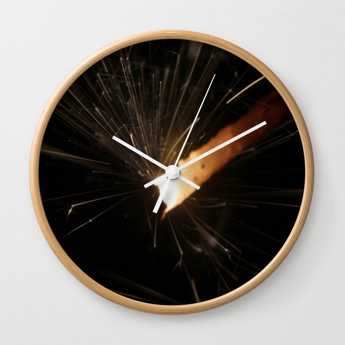 Fire and spark 8 Wall Clock