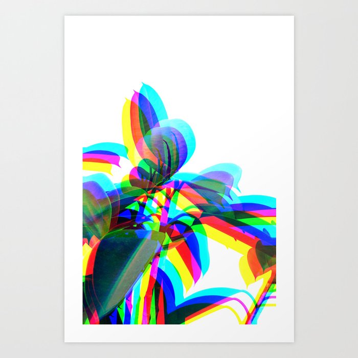 3d Leaves Art Print