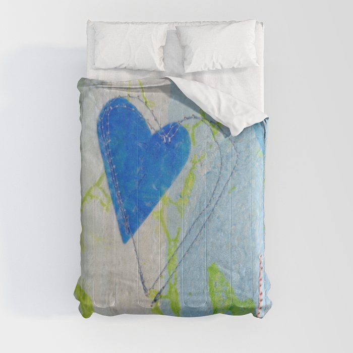 Deep Blue Love Comforter