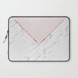 Peony blush geometric marble Laptop Sleeve