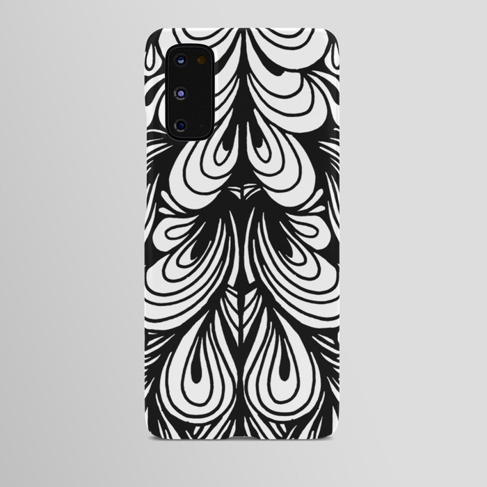 Black and White Paisley Burst. Android Case