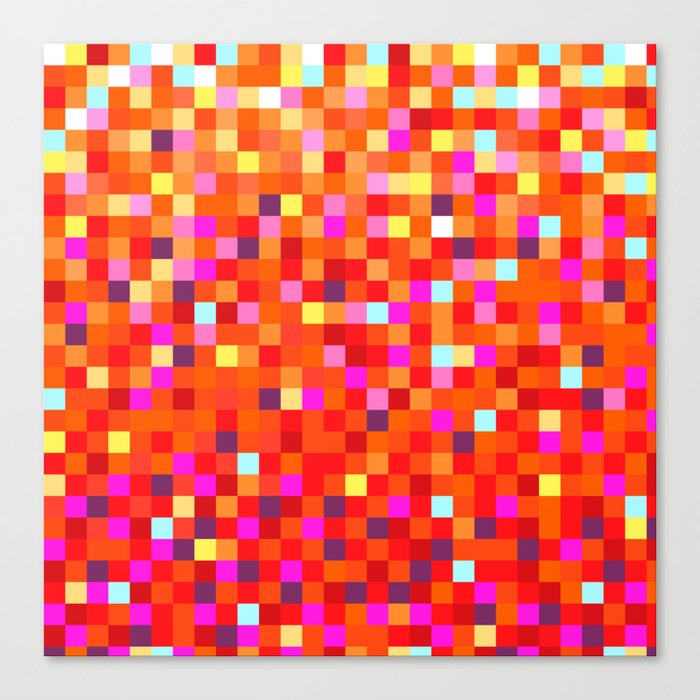 Inferno -- Pixel Art by KCS Canvas Print