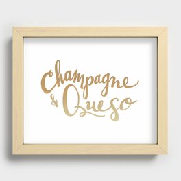 Champagne & Queso Recessed Framed Print
