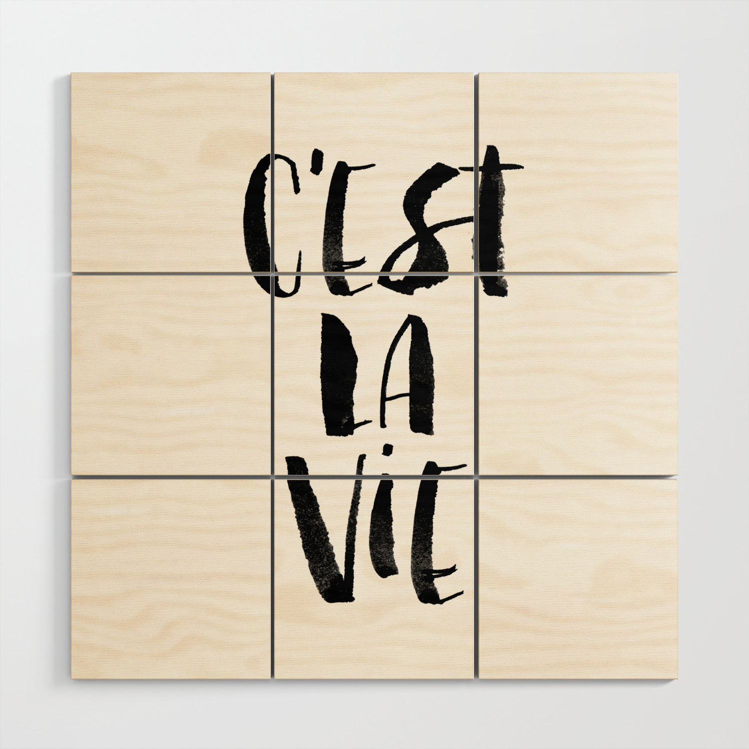 C Est La Vie Black And White Watercolor Typography Wall Art Home Decor Hand Lettered Life Quote Wood Wall Art By Themotivatedtype Society6 The awesome as well as attractive typography wood wall art with regard to encourage your home present residence cozy dream house. society6