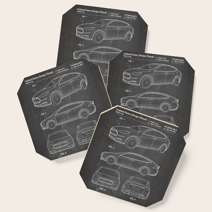 Electric Car Patent EV Electric Vehicle Car Fan Art Black