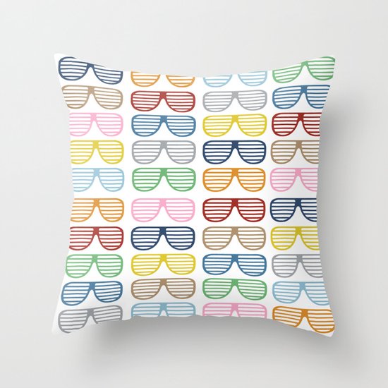 Rainbow Shutter Shades Throw Pillow