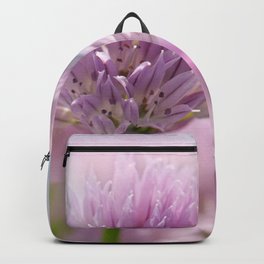 Allium pink macro 303 Backpack | Pink, Flowers, Allium, Macro, Digital, Photo, Beautiful, Flower, Herbs, Leeks 