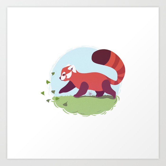 Red Panda cub Art Print