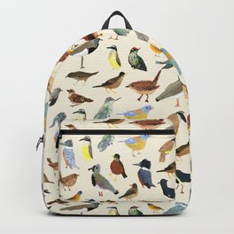 Great collection of birds illustrations  Backpack | Birds, Handmade, Botanical, Pastel, Drawing, Curated, Birding, Species, Texture, Colorful 