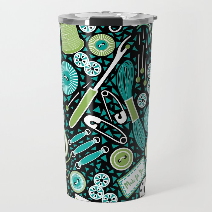 Mosaic Sewing Notions Travel Mug