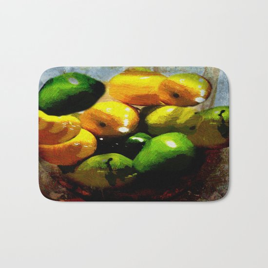 Lemons and Pears Bath Mat