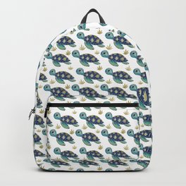 Cute Blue Sea Turtle Backpack