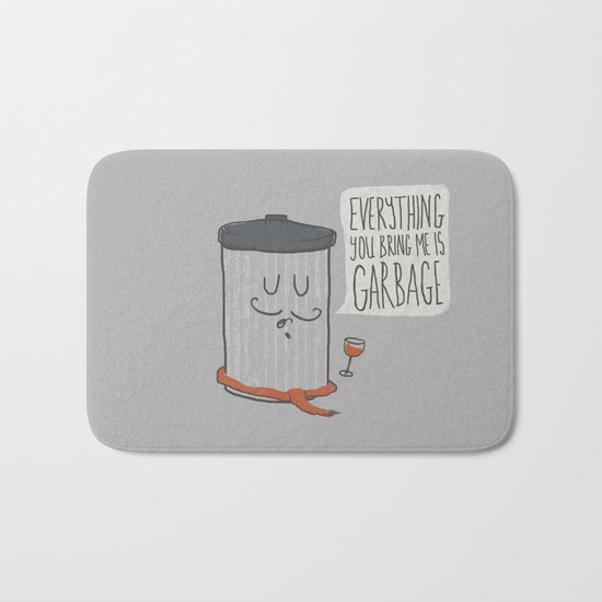 French Trash Can Bath Mat
