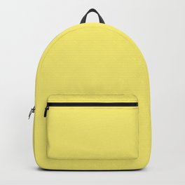 Happy Goldendoodle on Yellow Background Backpack