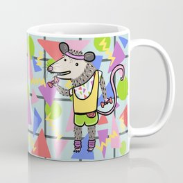 Retro 80's Possum Triangle Aesthetic - Memphis Style Coffee Mug