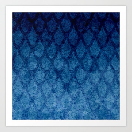 Blue texture Art Print