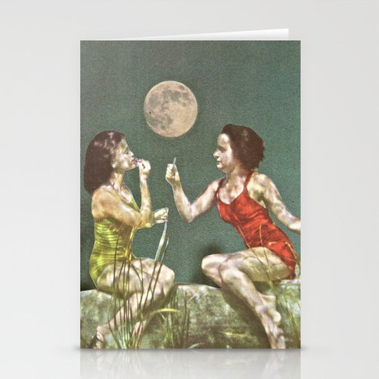By The Light Of The Silvery Moon Stationery Cards