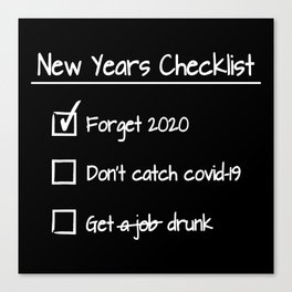 New years checklist Canvas Print