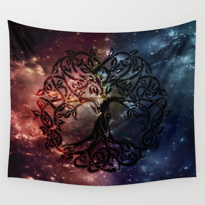 Viking Tree Of Life Wall Tapestry By Snuggly Viking Tree Of Life Wall Tapestry By Snuggly